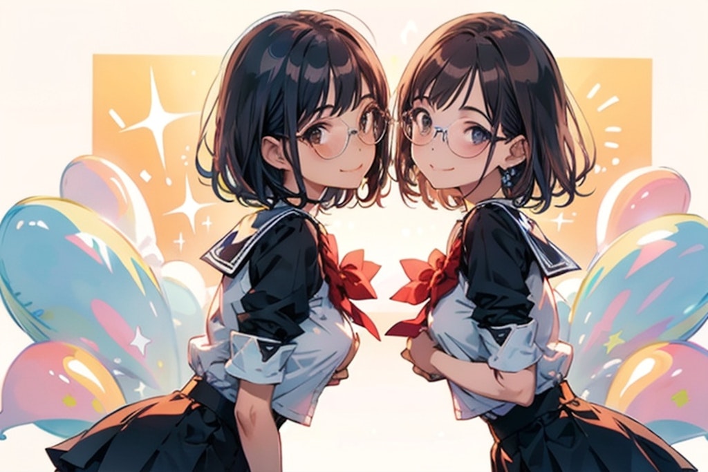 眼鏡と女子高校生と