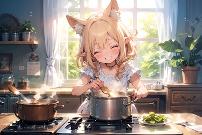 Elf preparing a meal 16