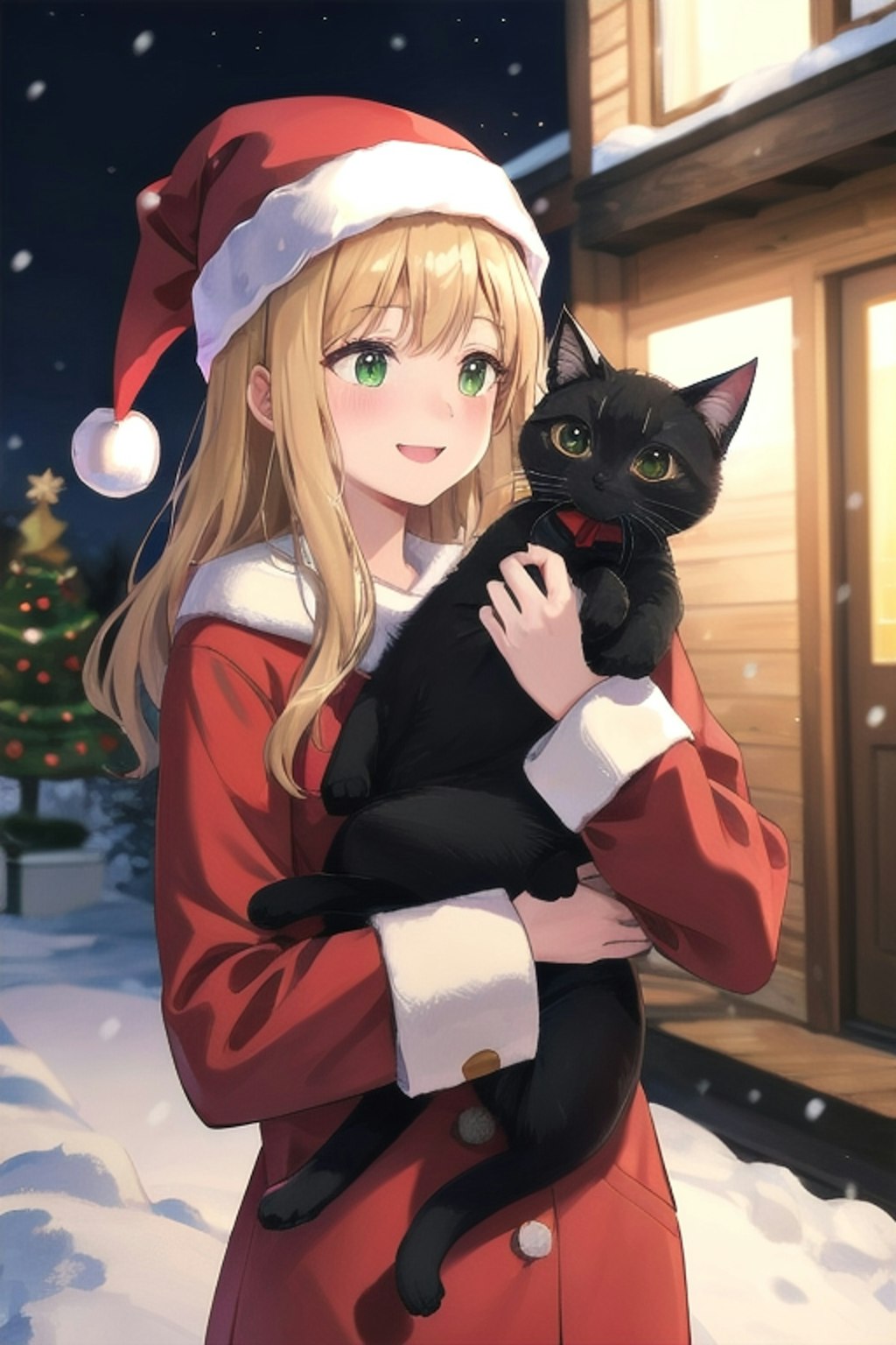 猫好きなサンタにメリークリスマス