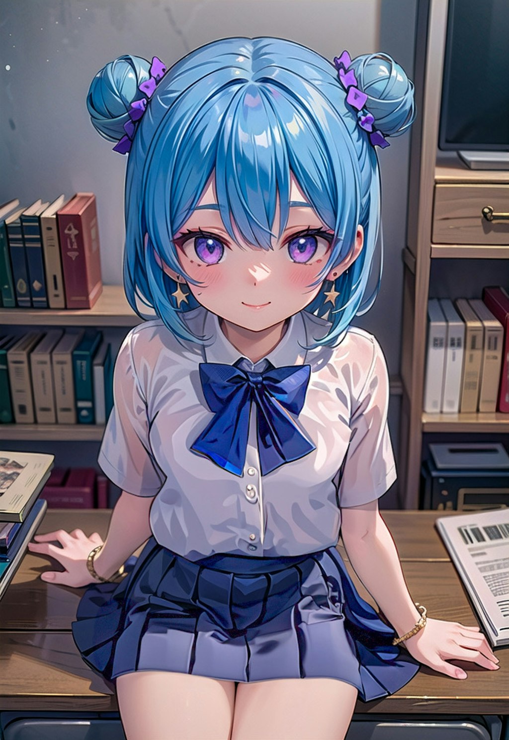 リンちゃんですよー💙お誘いポーズコレクション💙放課後