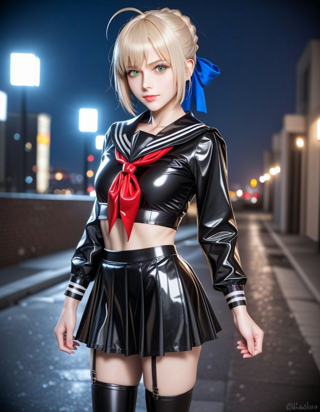 エナメルセーラー服のマスターアルトリア