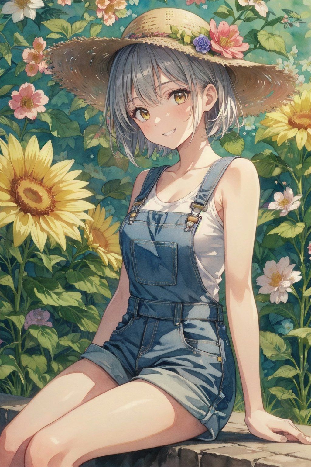 看板娘　flowers