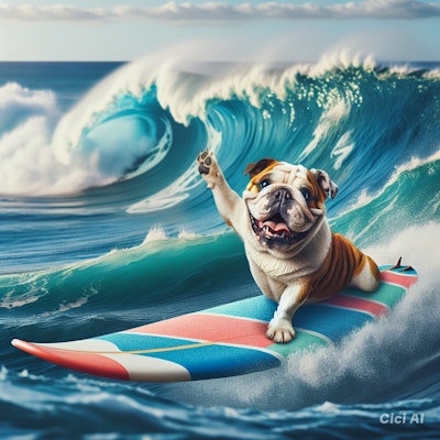 ゲロ犬がサーフィンする夏