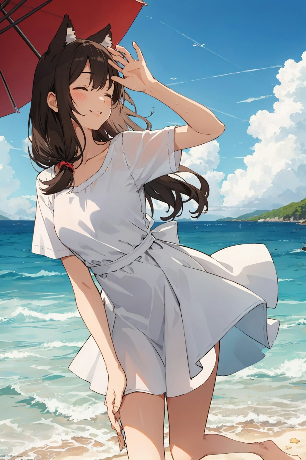 海辺の女の子