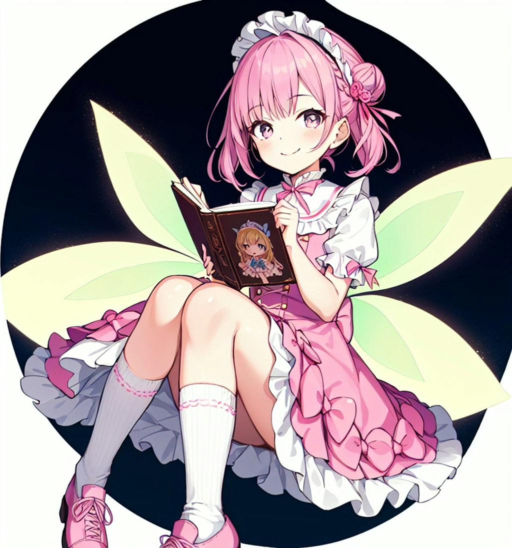 フェアリーちゃん、読書中