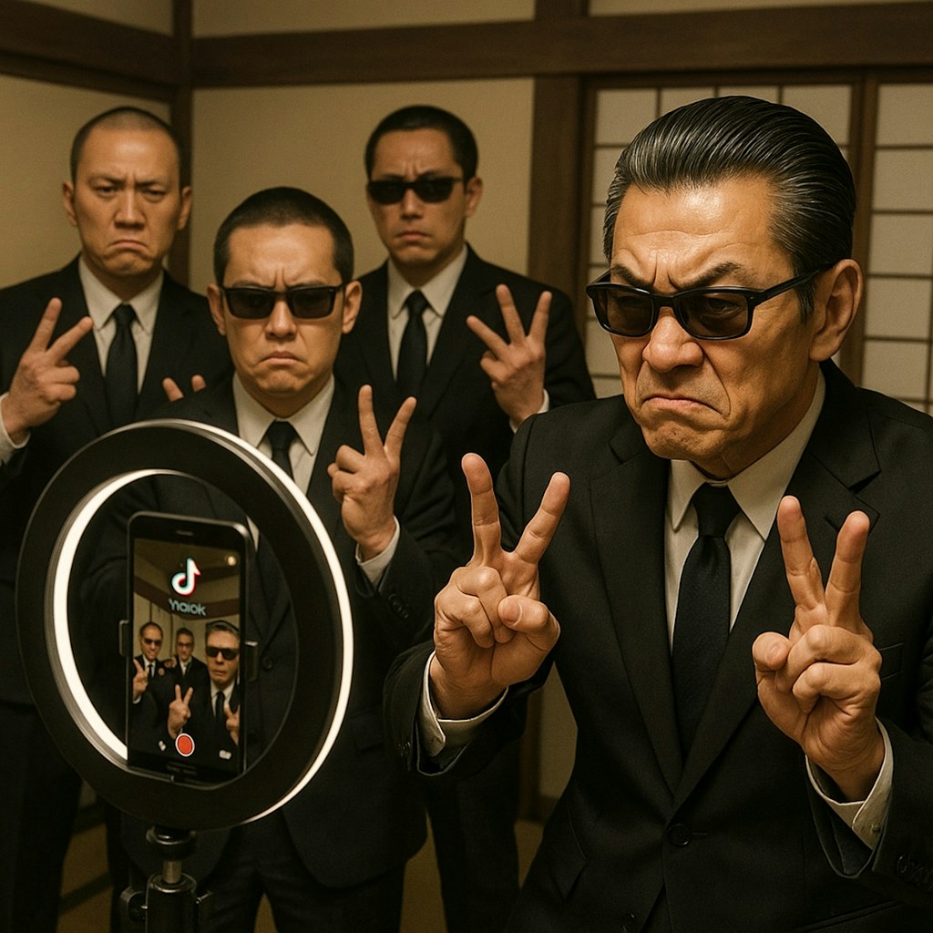 お前ら！これからはヤクザもTiktokの時代だ！若者達の間にバズるようなダンス動画！気張って撮影していけ！