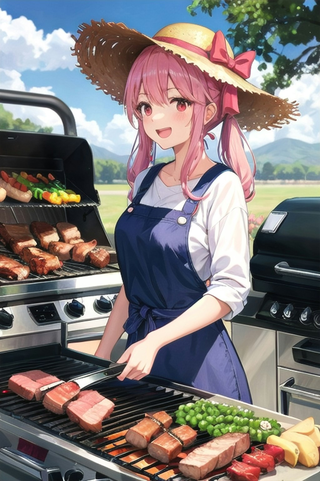 結衣と桜ちゃんとＢＢQ