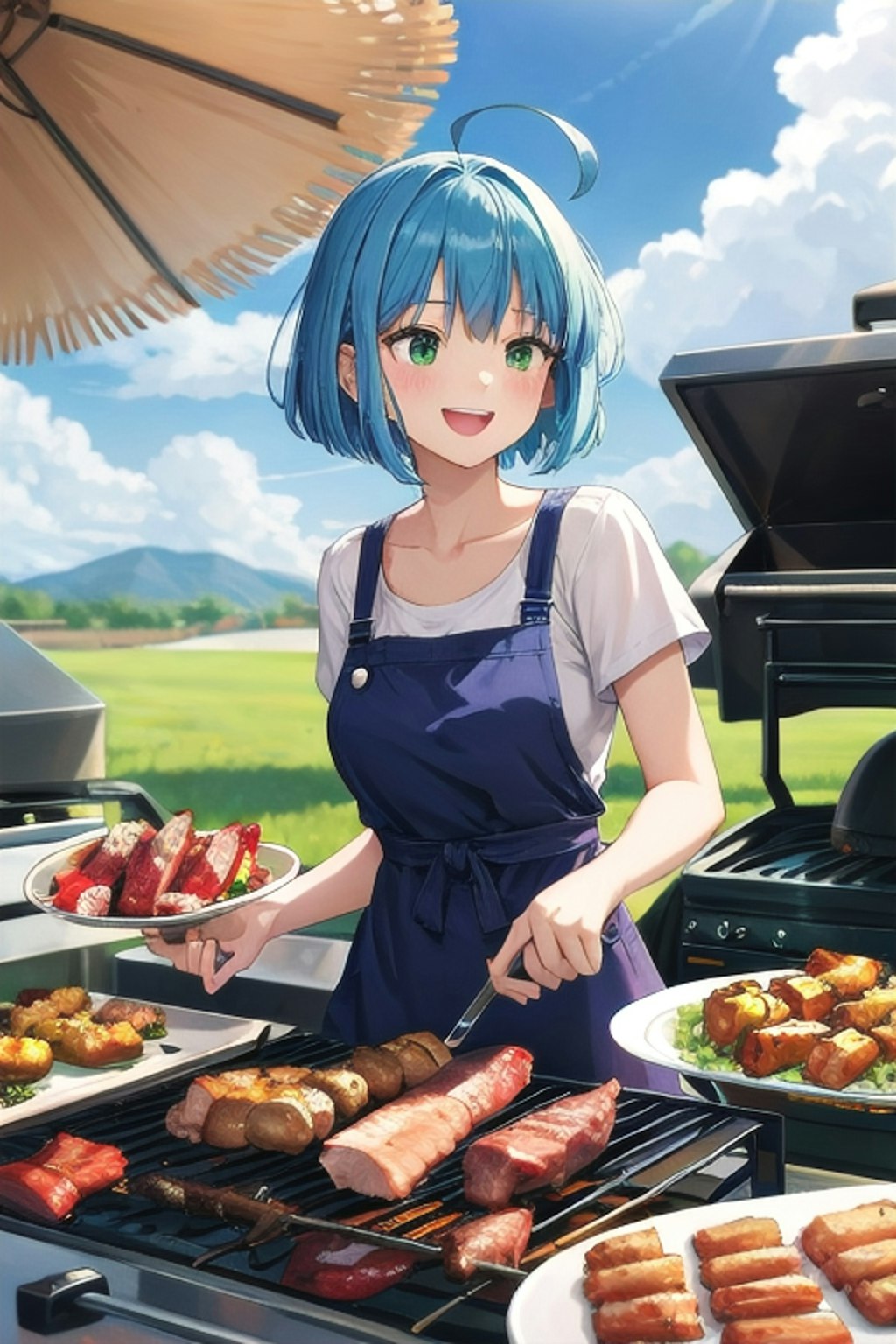 結衣と桜ちゃんとＢＢQ