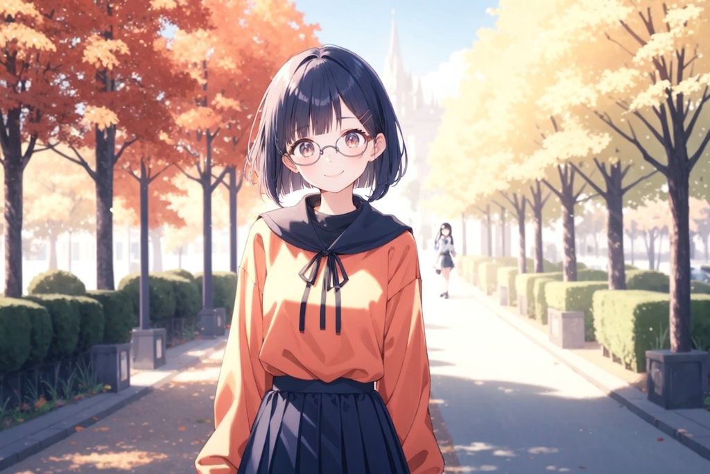 めがねちゃん👓と公園🍁🍂