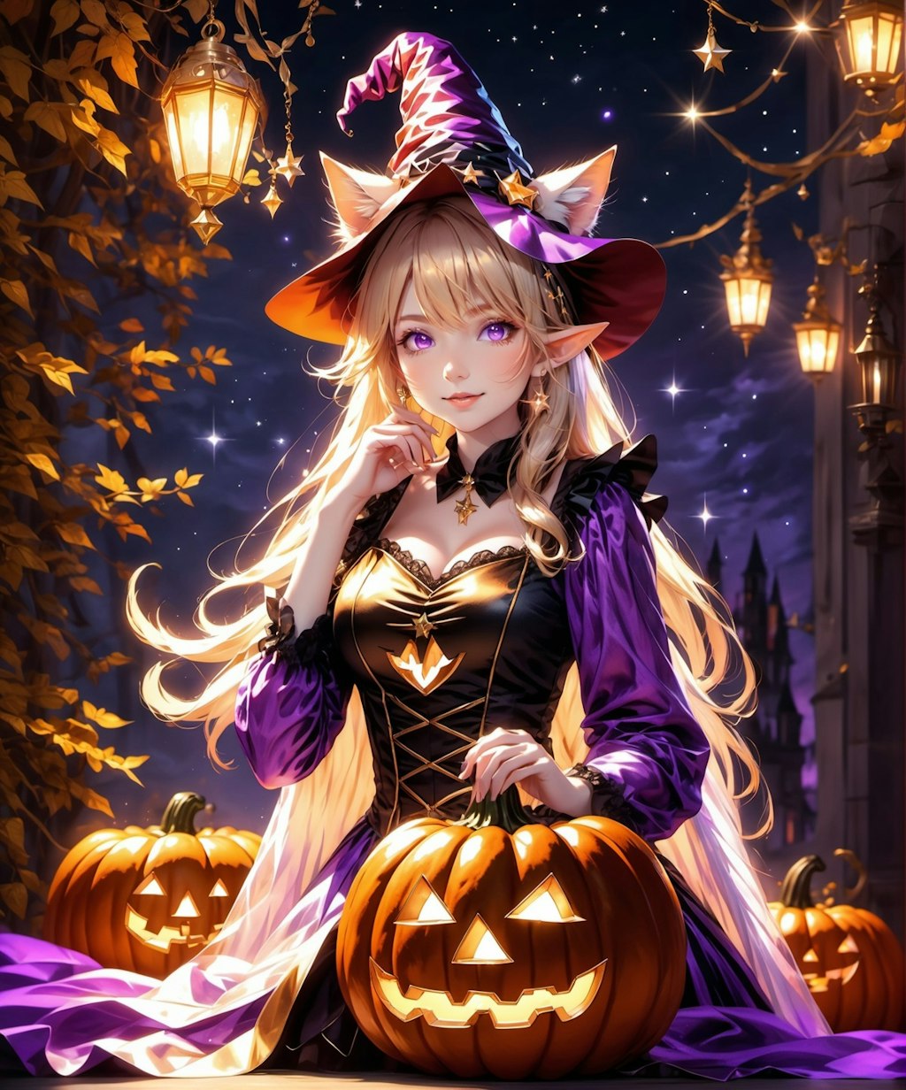 ハロウィンとケモ耳エルフさん