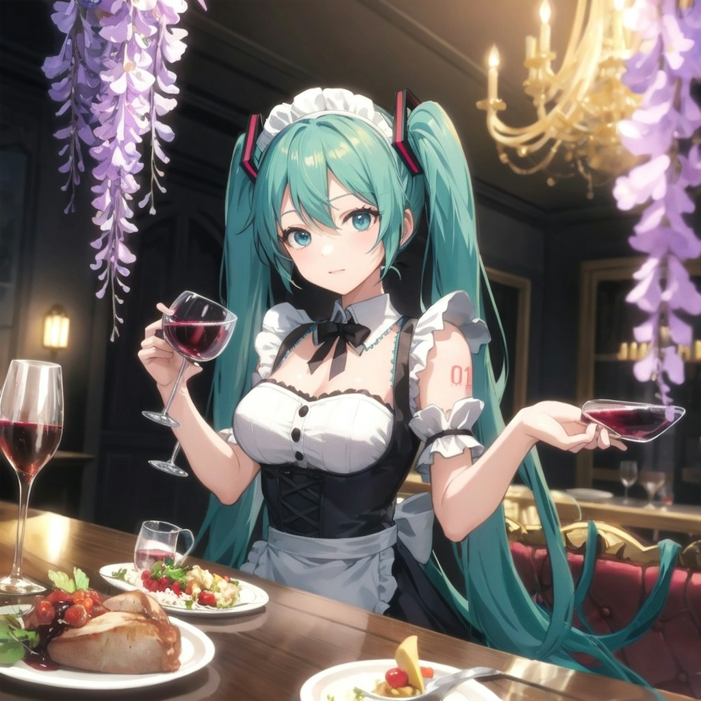 V4B　初音ミク　メイド　🍷