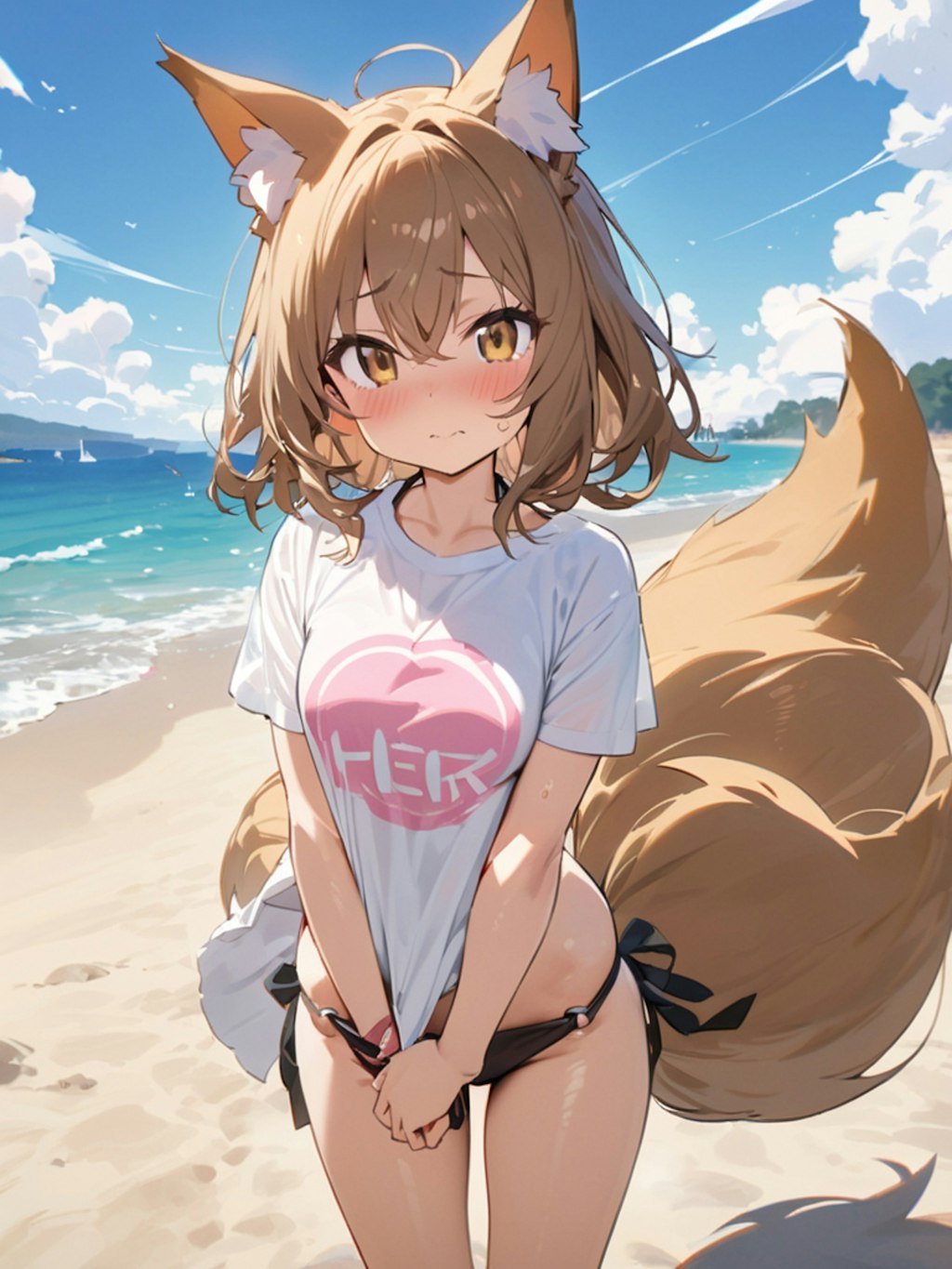 海に来た妖狐ちゃん