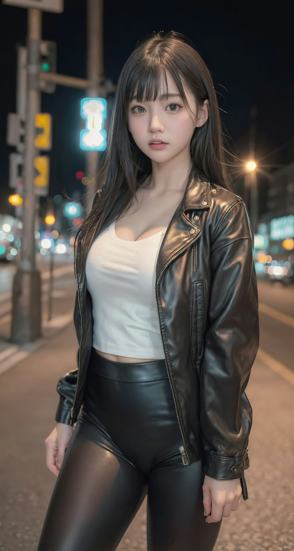 leather jacket,