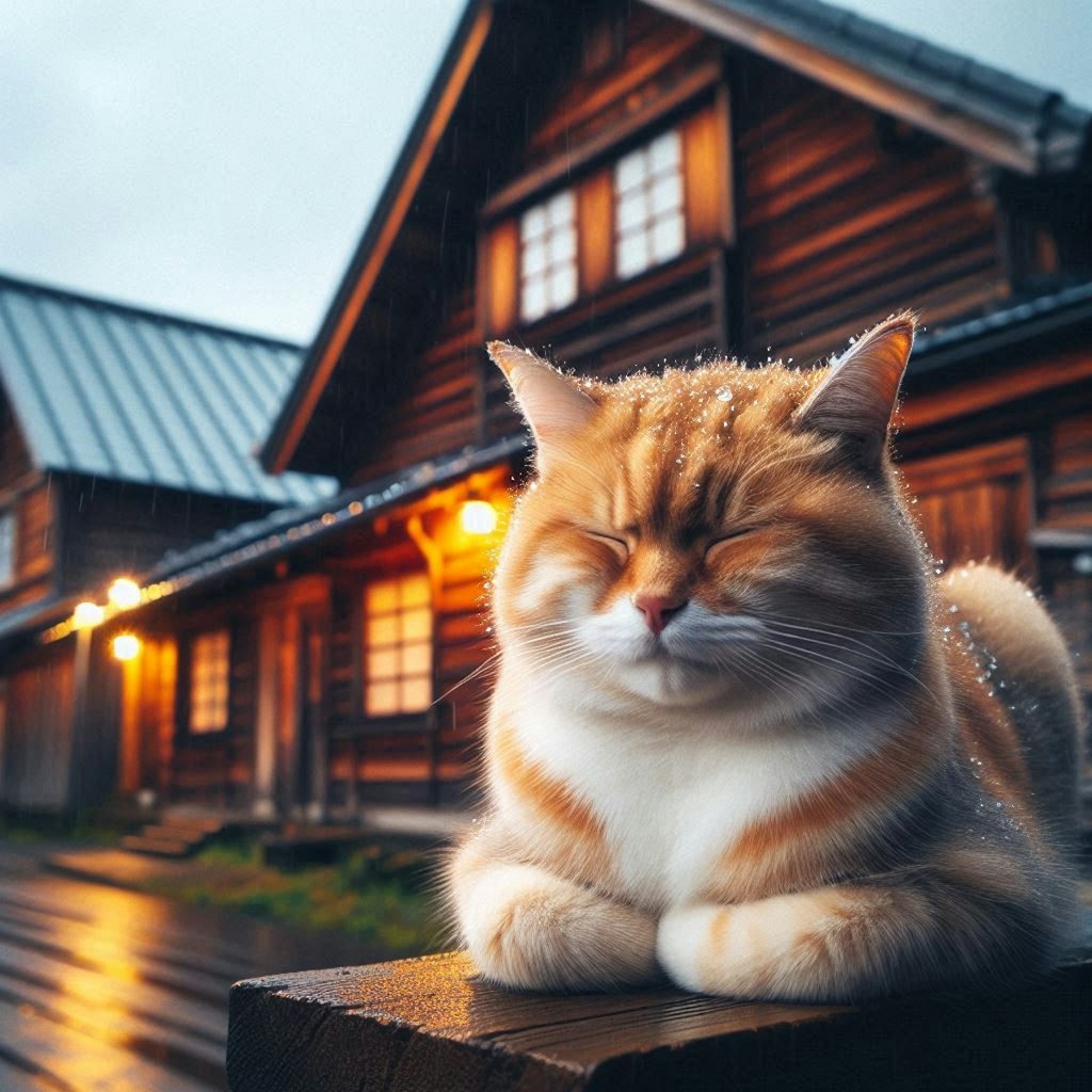 北海道旅行する猫