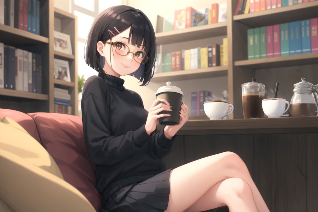 ブックカフェ📕☕️のメガネちゃん👓✨