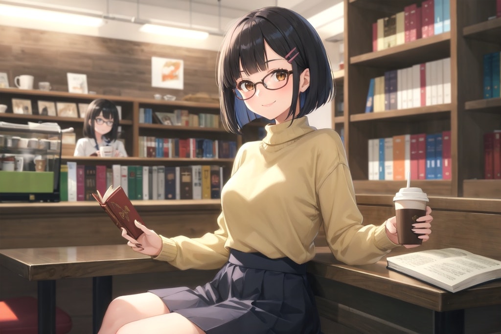 ブックカフェ📕☕️のメガネちゃん👓✨