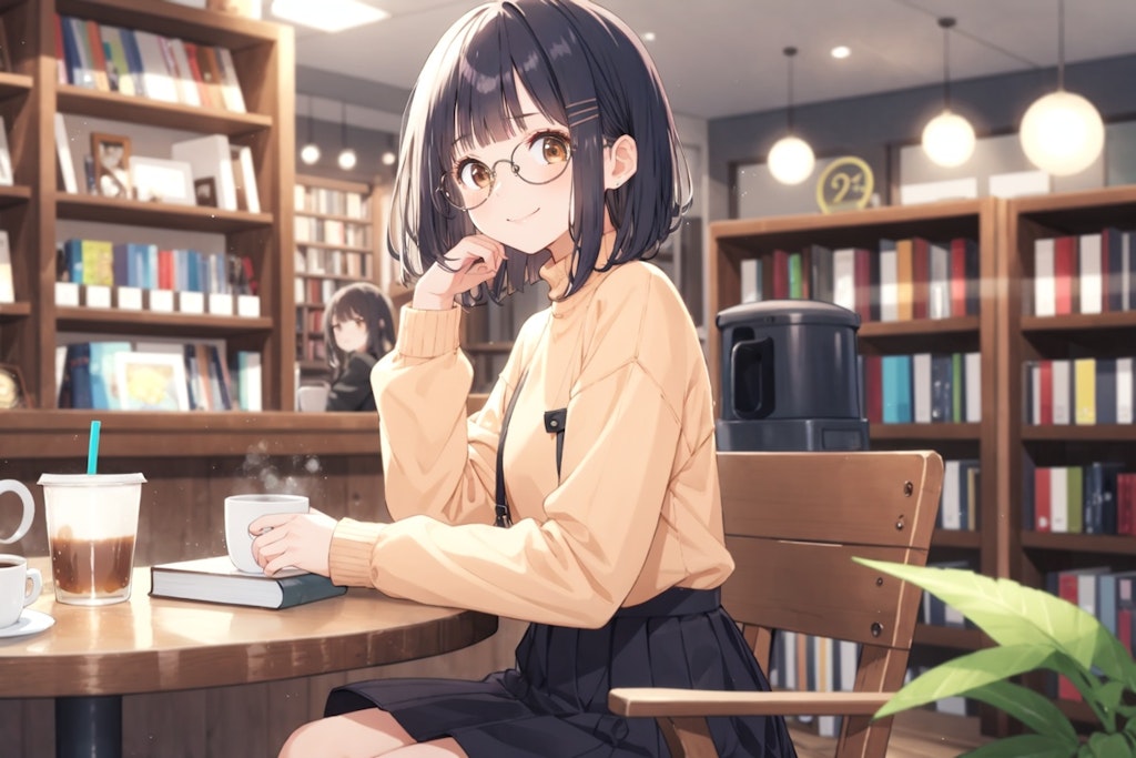 ブックカフェ📕☕️のメガネちゃん👓✨