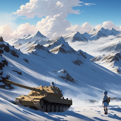 雪と戦車