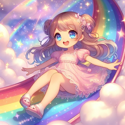 虹色の滑り台