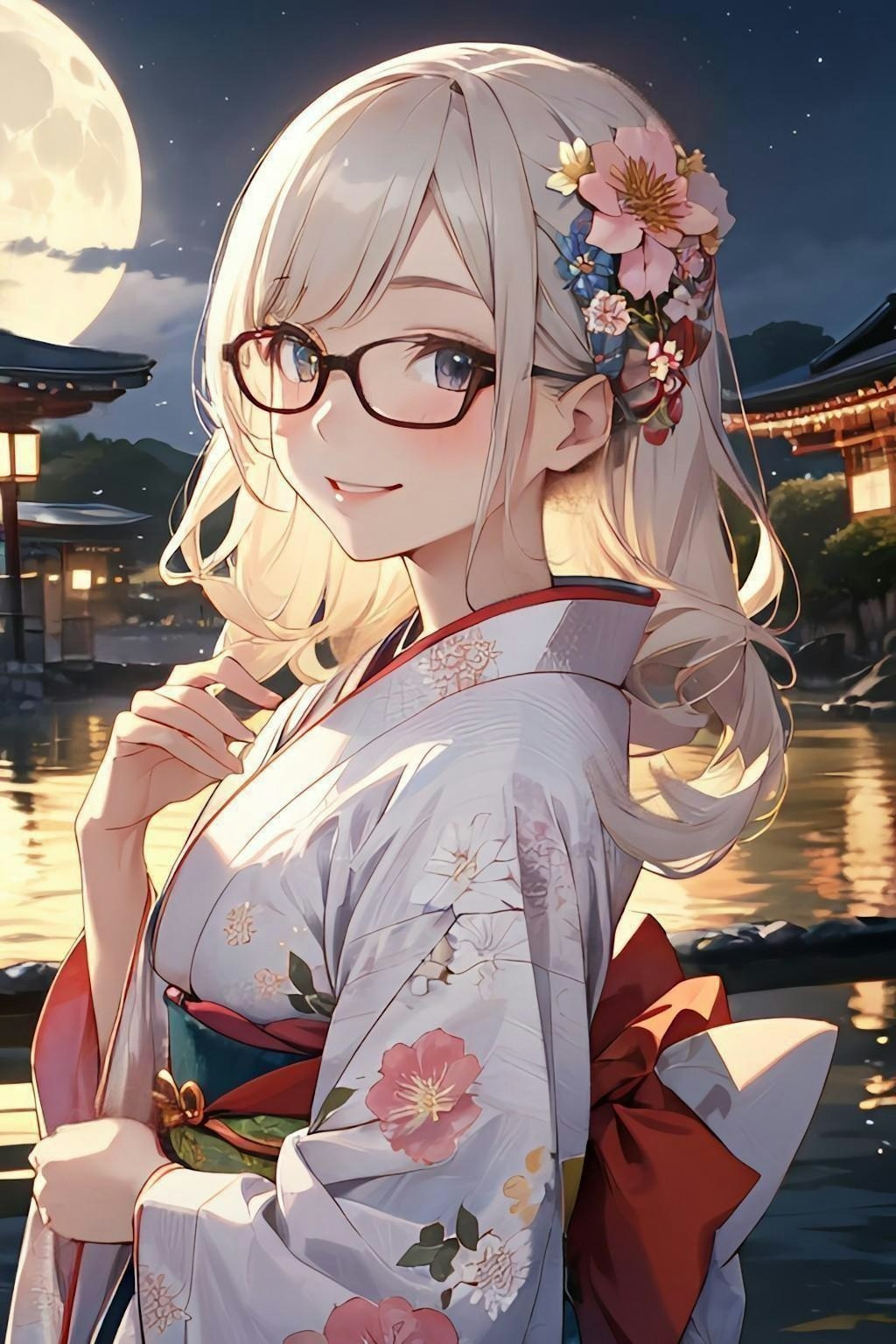 月夜の着物女子👘