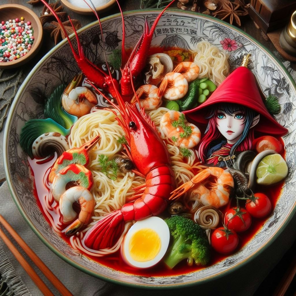 赤ずきんseafood noodle(Dalle版)