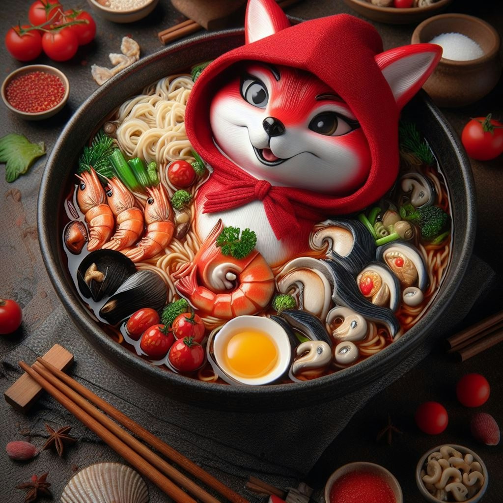 赤ずきんseafood noodle(Dalle版)