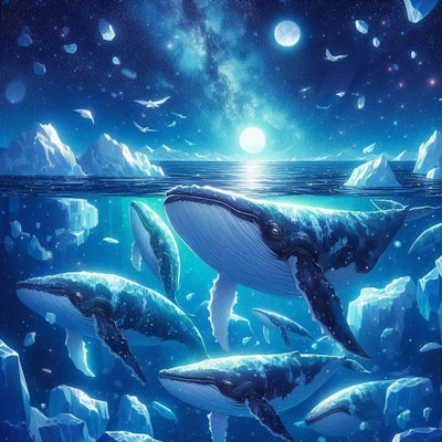 流氷とクジラ