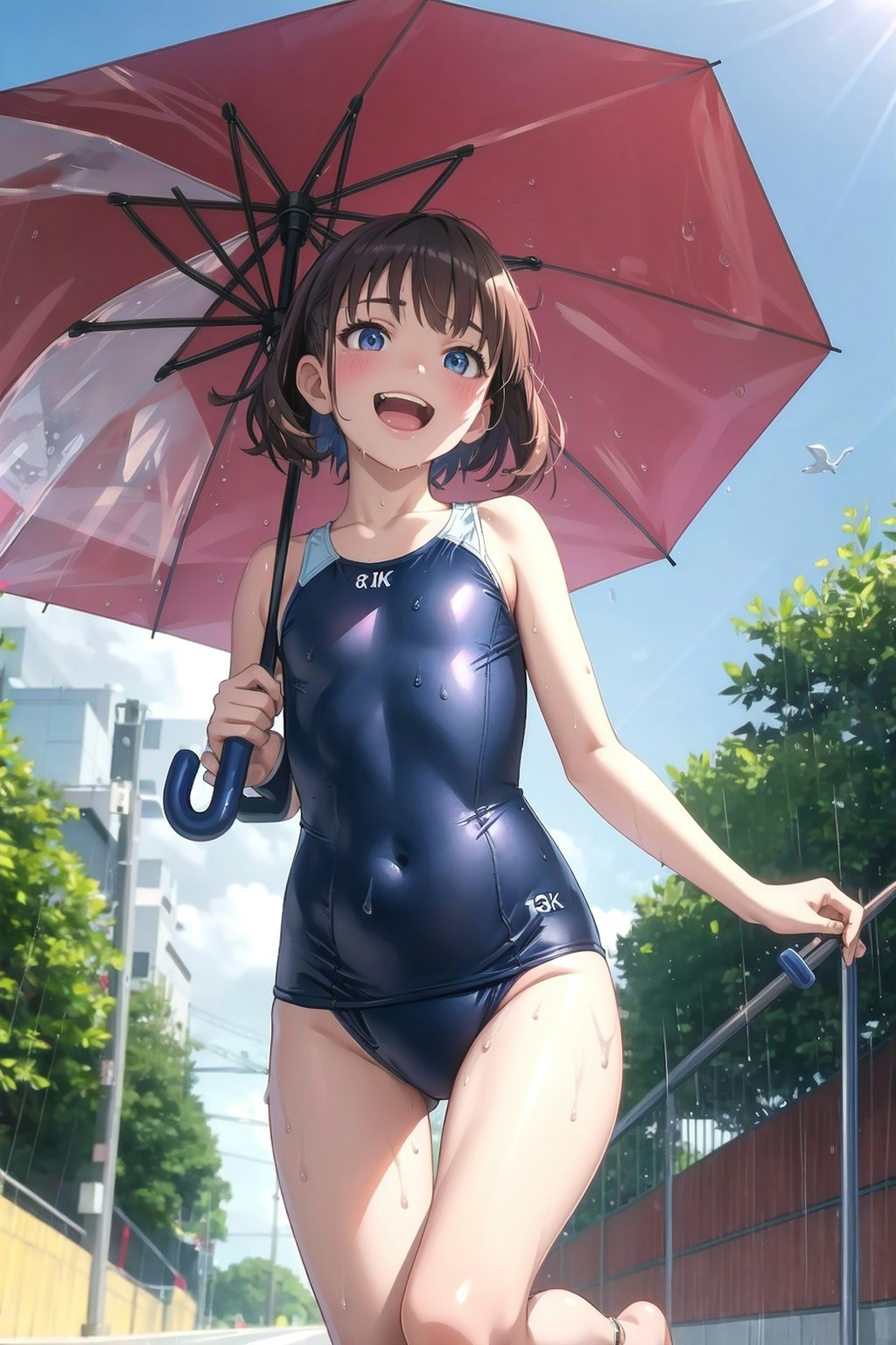 雨ときどき水着♪３