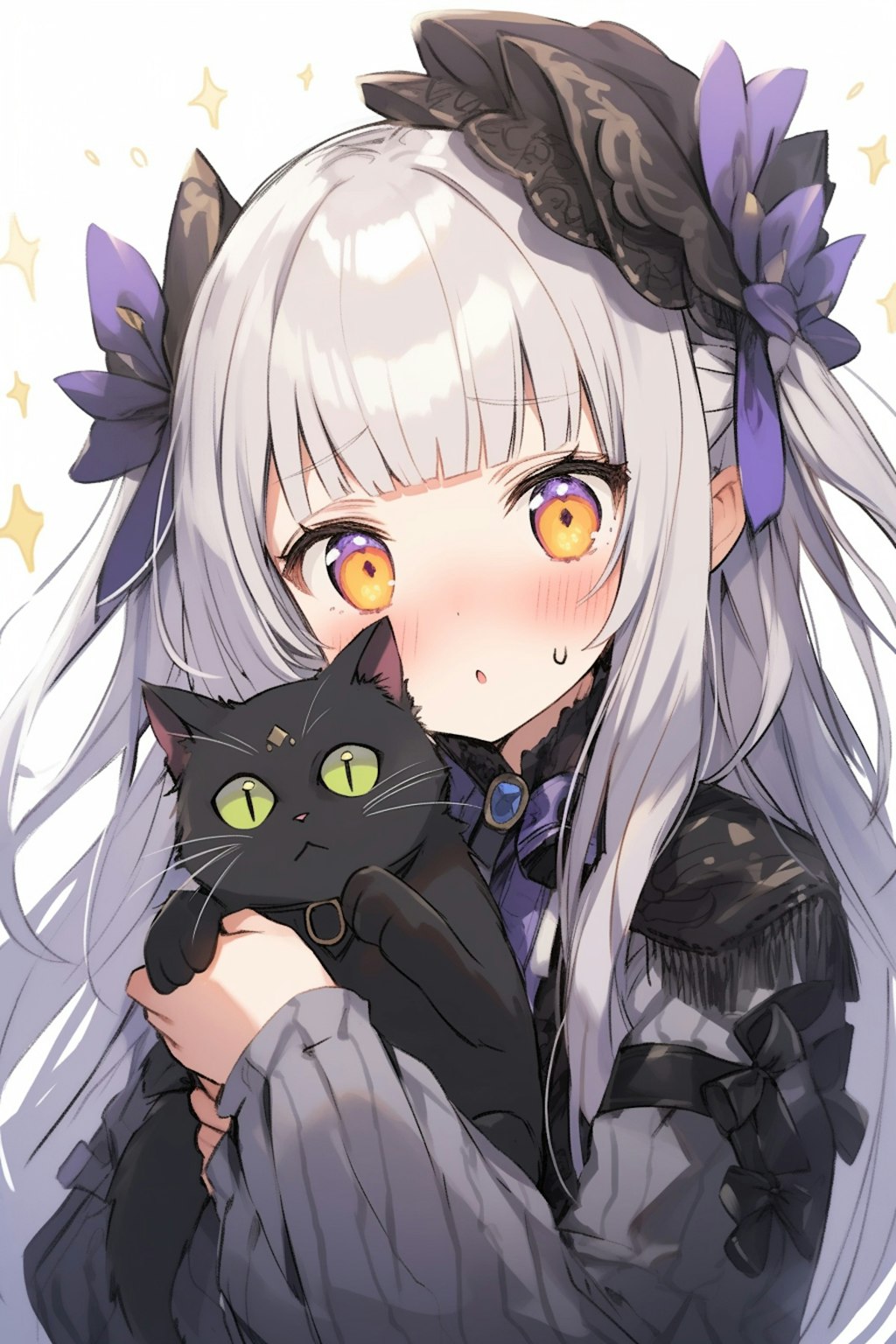 猫を抱く女の子