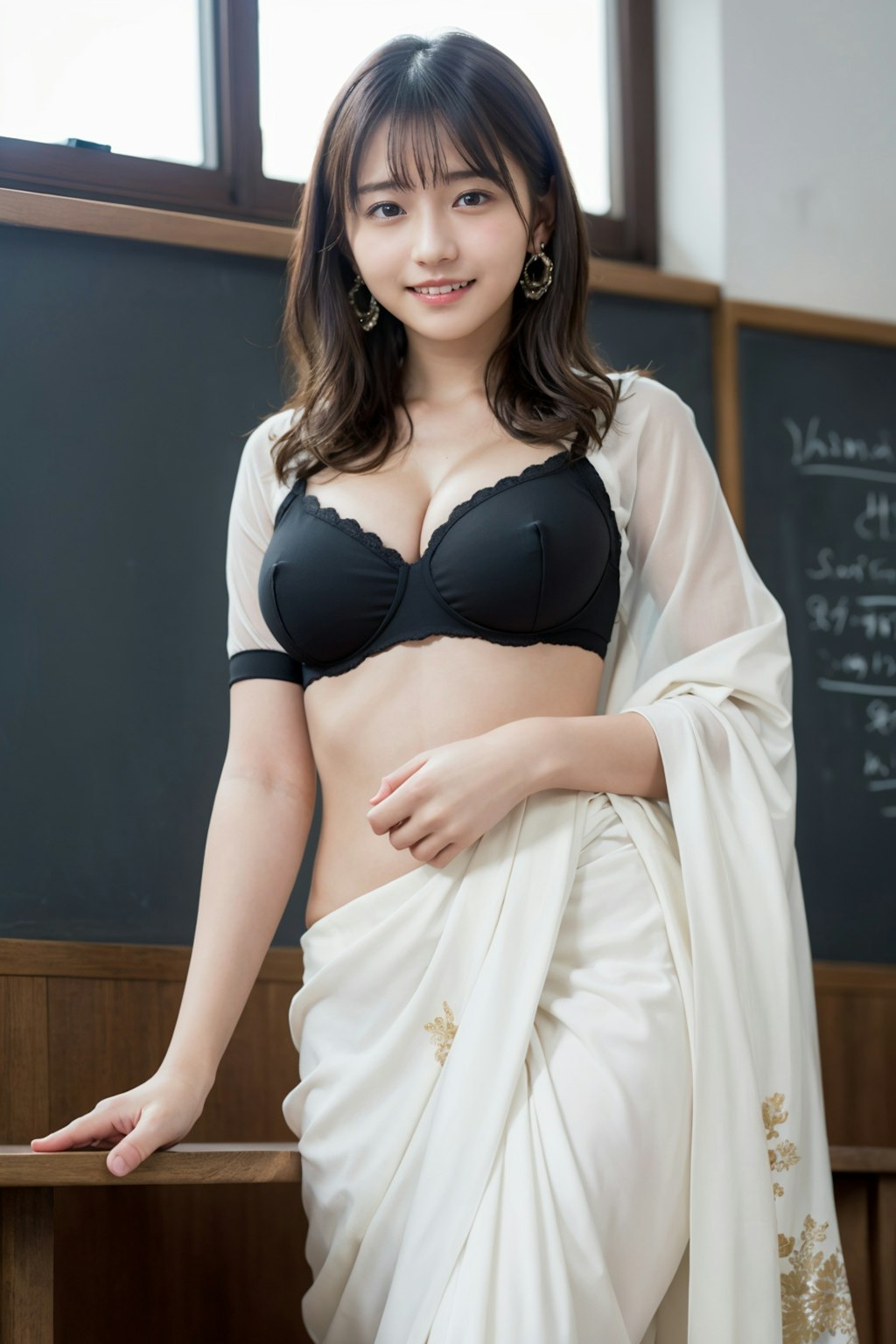 サリーを着た女性