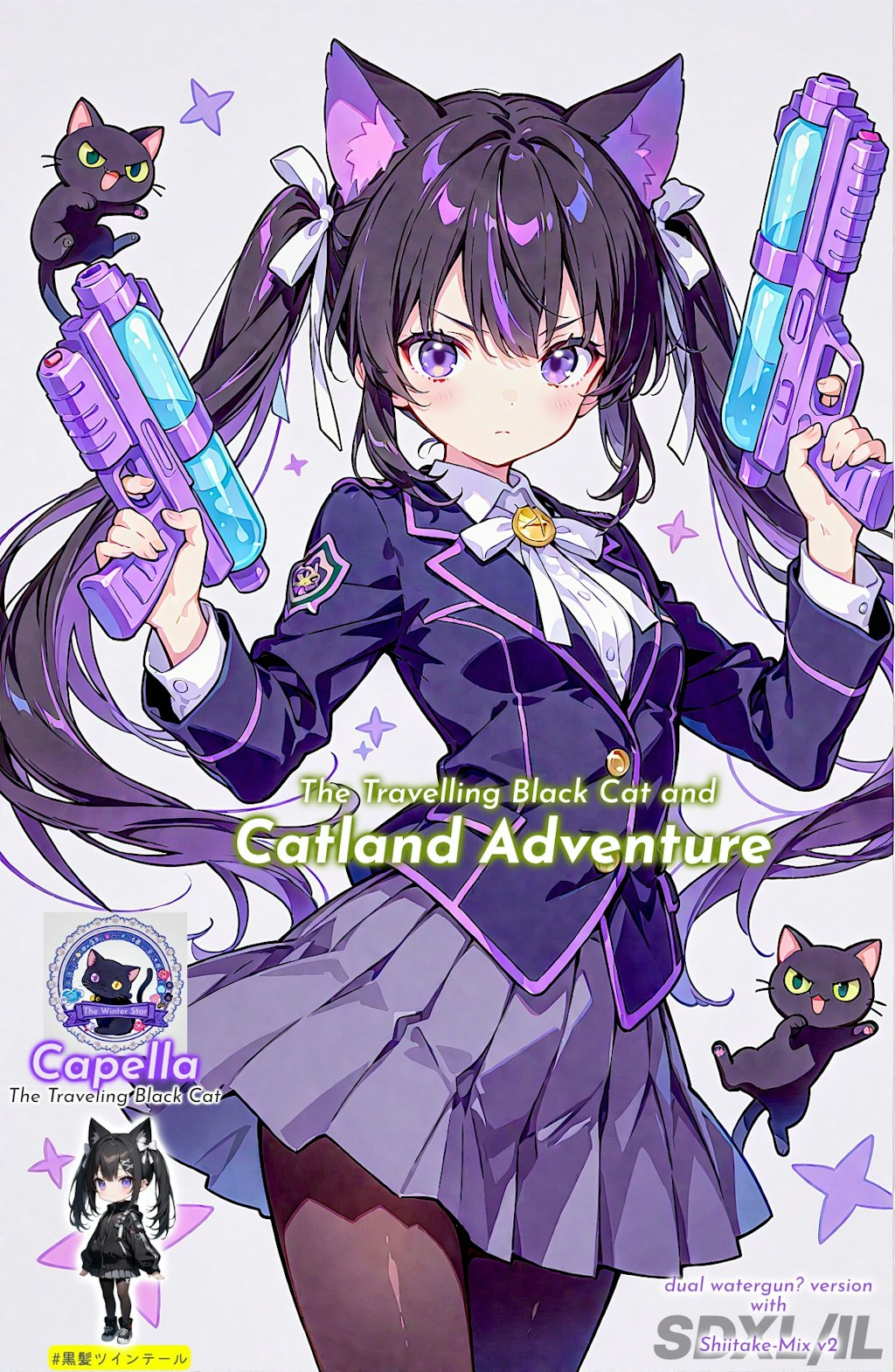 旅する黒猫と猫の国の冒険 (全12枚)
