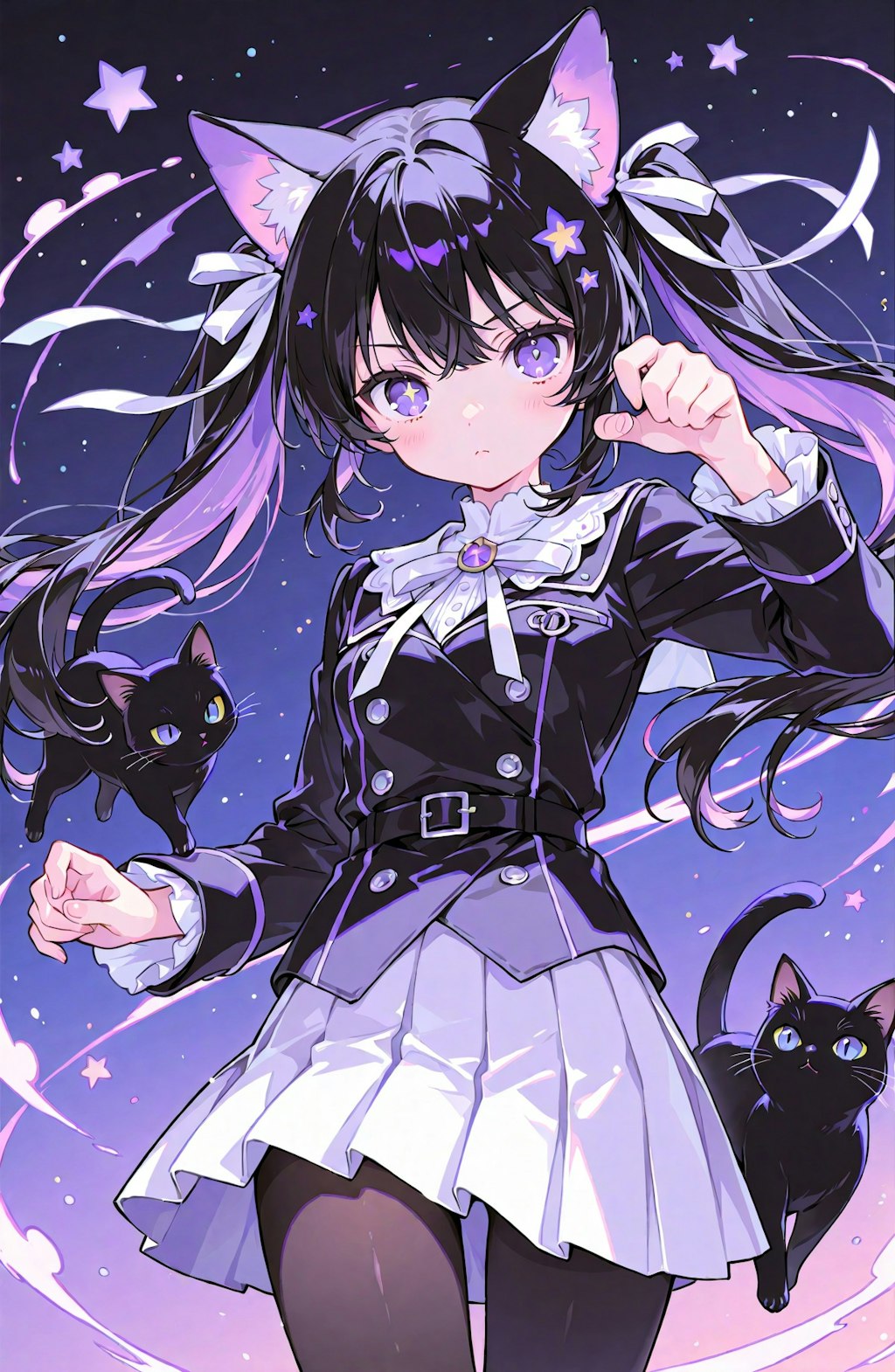 旅する黒猫と猫の国の冒険 (全12枚)