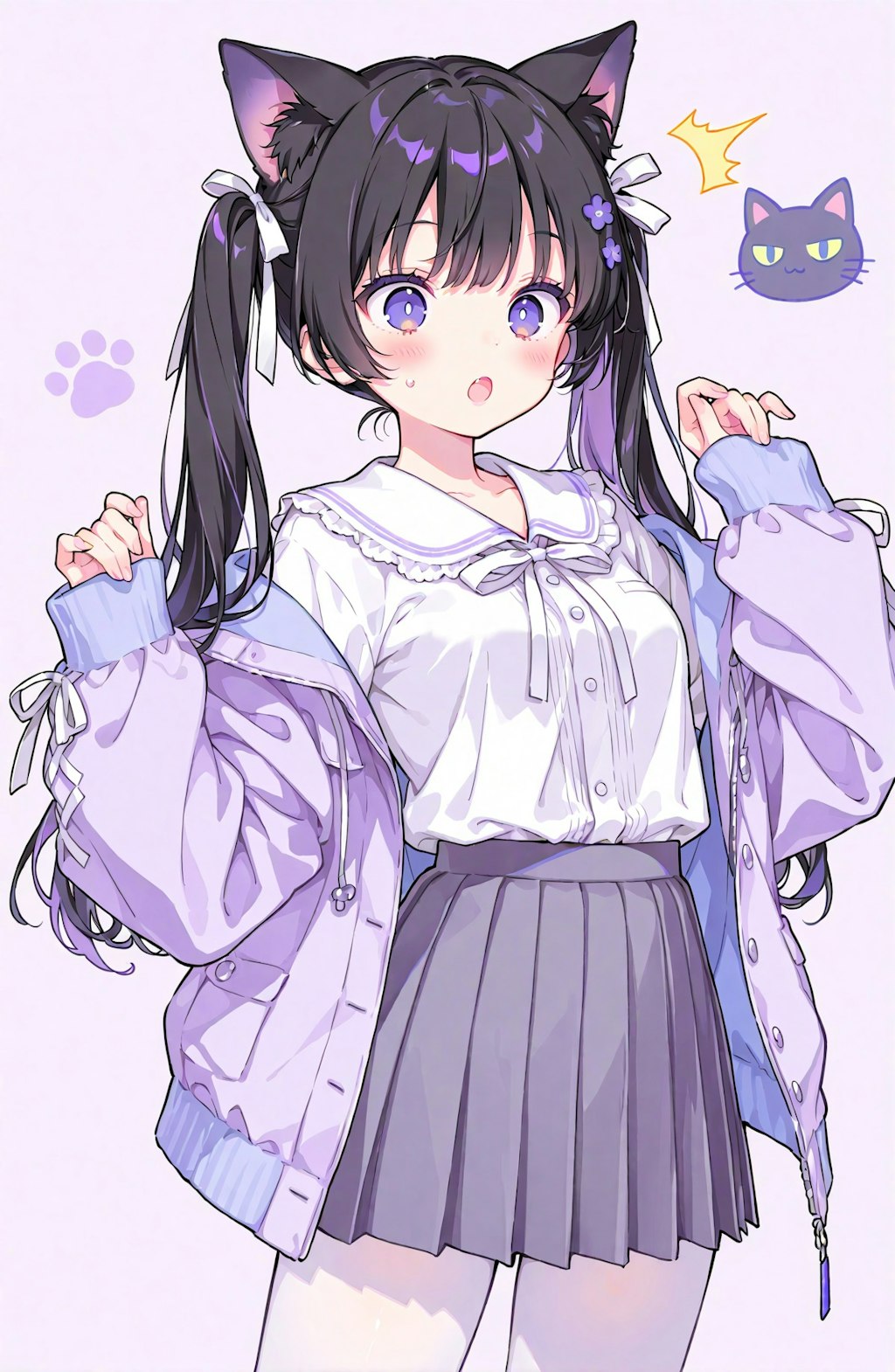 旅する黒猫と猫の国の冒険 (全12枚)
