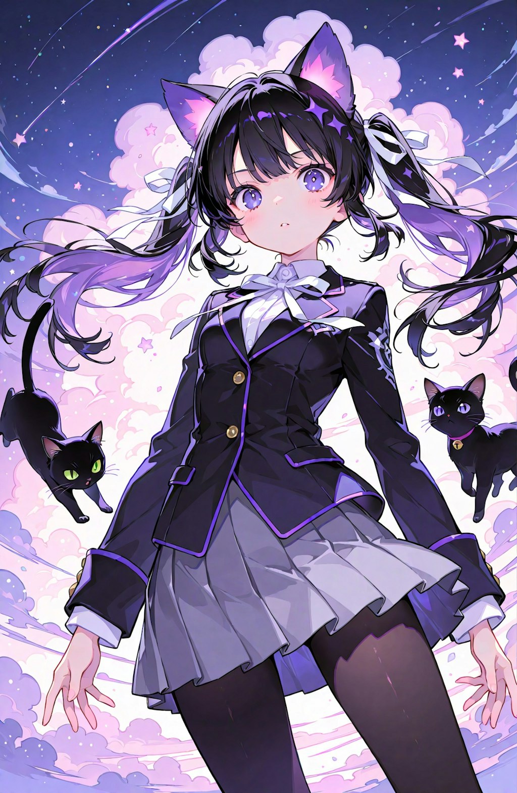 旅する黒猫と猫の国の冒険 (全12枚)