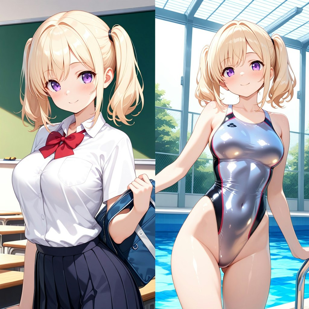 彼女が水着に着替えたら:Re