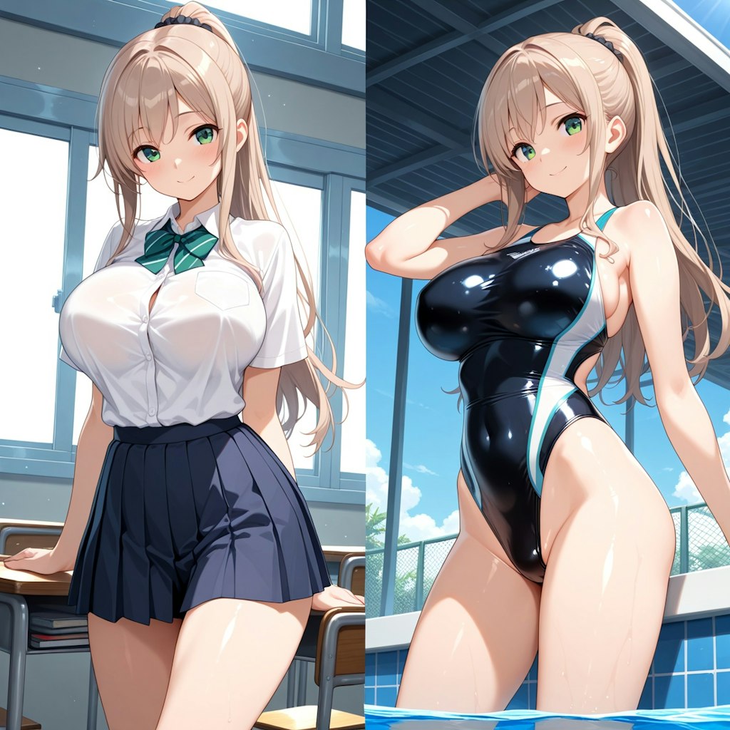 彼女が水着に着替えたら:Re