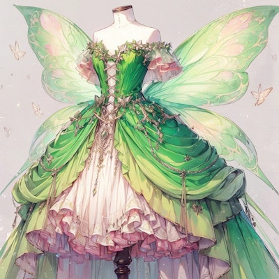 ペリドットの妖精のドレス