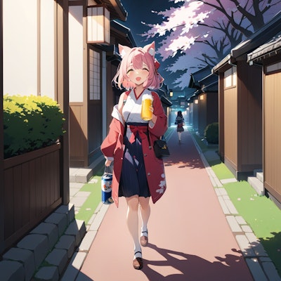 火曜日の女の子　EMERALD版　仕事帰りに桜を見ながら歩き飲み