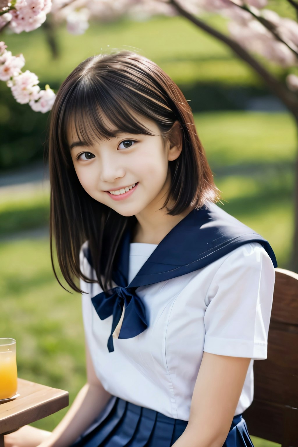 桜＋菜の花＋セーラー服=春爛漫2(12枚)