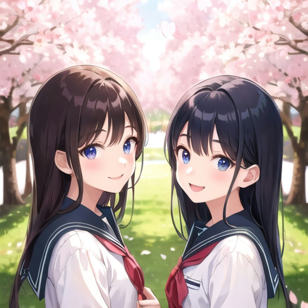 ★桜と学生カップル