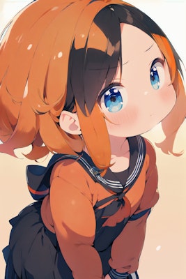 オレンジ髪少女