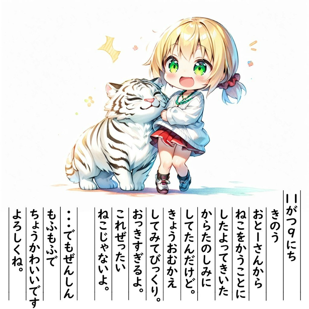 【絵日記】ほわいとたいがーだったよ＾＾；