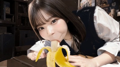 夢見アイナ　バナナを食べているだけ