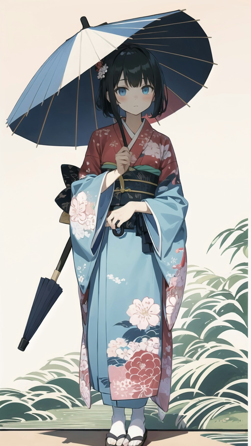 着物と和傘