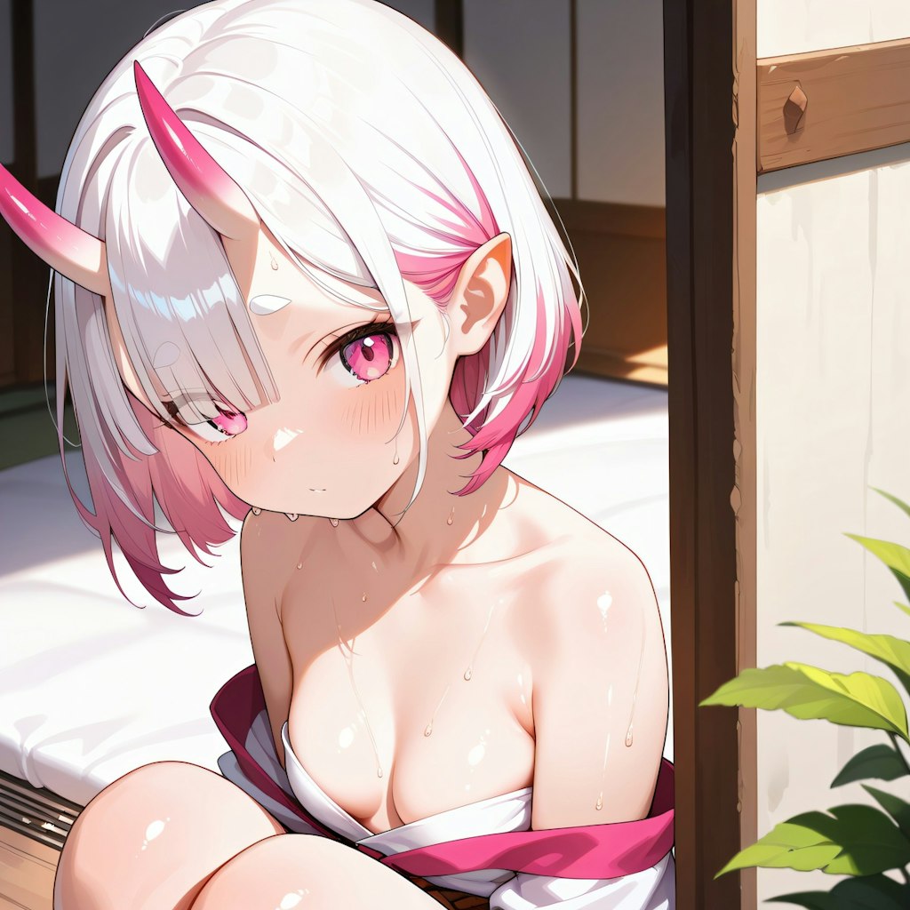 朝も暑い