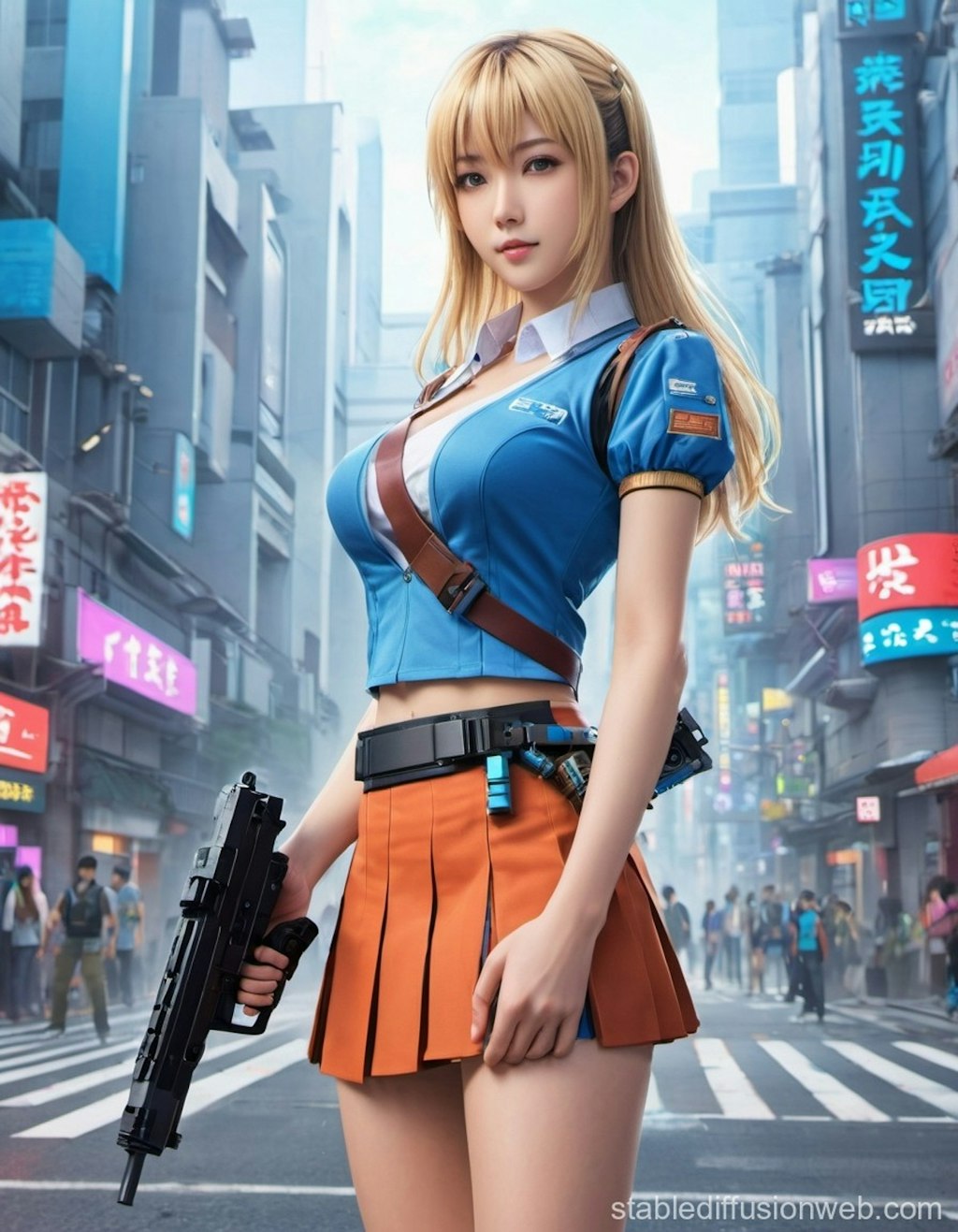 銃を持つ少女