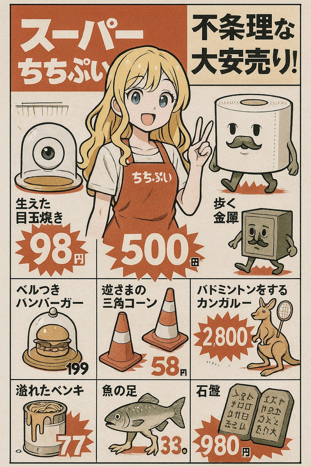 スーパーちちぷい不条理チラシ