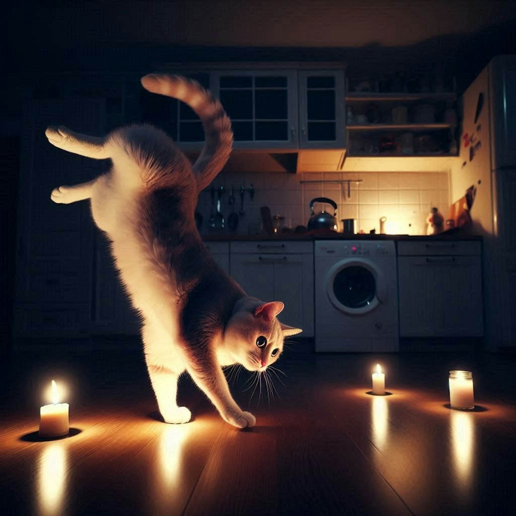 停電した家の猫