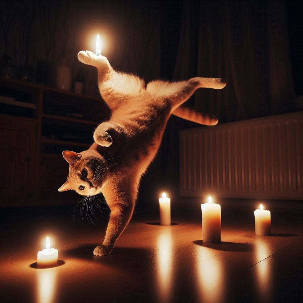 停電した家の猫