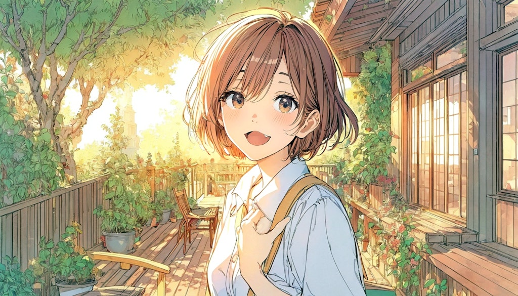 新緑と少女③